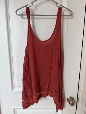 Free People rust red scoop neck tank